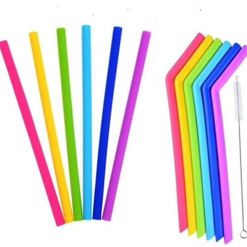 Reusable Food Grade Flexible Silicone Drinking Straws Drink Tools For Home Bar Accessories LX6407