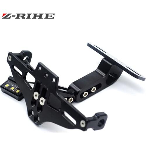 Motorcycle Adjustable Angle Aluminum License Number Plate Frame Holder Bracket For honda CR CRF XR XL CRM 85 125 150 230 250 450