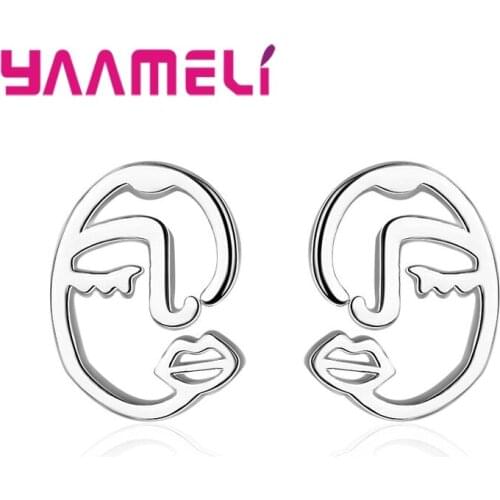 Newest Arrval Stud Earrings For Women 925 Pure Silver Jewelry Wedding Anniversary Special Face Shape Jewelry Gifts