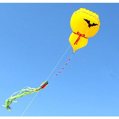 New 3D Outdoor Sports Fun Flying Toys For Children Gift Cartoon Inflatable Gourd Kite Long Tail Single Line Kite Tearproof Kite