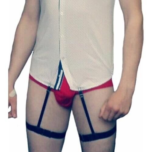 Punk Shirt Stays Garters Suspenders Male Braces Gentleman Elastic Men Shirt Garter Holders Business Suspender