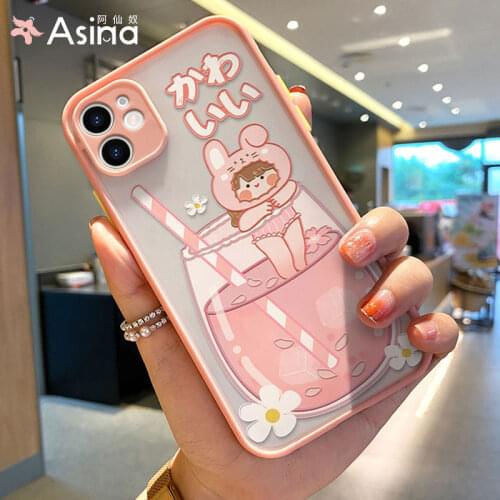 ASINA Transparent Phone Cases For iPhone 11 12 Pro Max Hard PC Women Shells For iPhone 7 8 Plus Xs Xr SE2020 Case Cover Funda