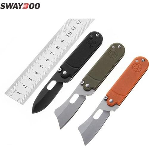 Swayboo G10 Handle Pea Knife Mini Keychain Knife Outdoor Portable Stainless Steel EDC Folding Knife