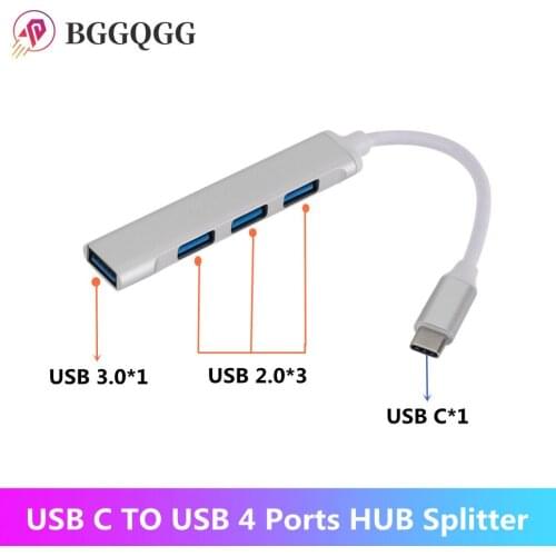 USB C HUB USB 3.1 Type C 4 Port Multi Splitter Adapter OTG For Xiaomi Lenovo Macbook Pro Air PC Computer Notebook Accessories