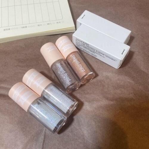 Liquid Eye Shadow Polarized Fine Flash Diamond High Light Silkworm Brightening Monochrome Eye Shadow Charming Sequins TSLM1