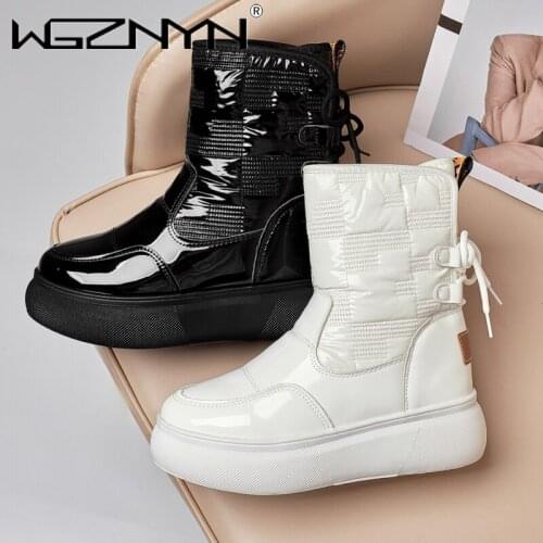 2021 Winter Shoes Woman Boots Platform Thick Fur Snow Boots Women Winter Warm Winter Boots Female Plus Size Chaussures Femme