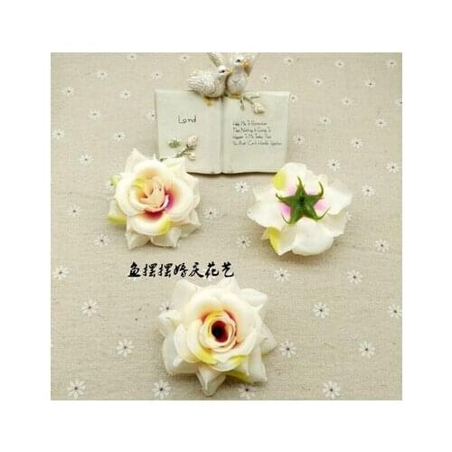 010 Home &wedding decoration artificial flowers DIY simulation flower rose head silk false flower wall arch wedding ball 6CM