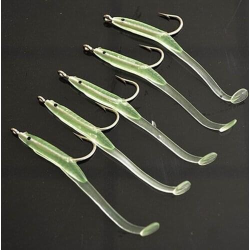 10 Pcs 6.8cm Soft Bionic vivid Luminous Fishing Tackle Lures Bait with Hook
