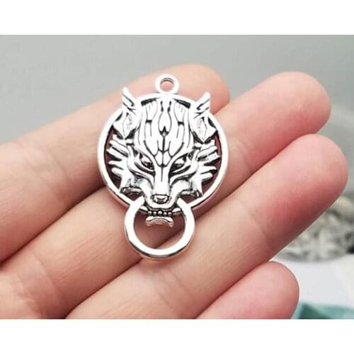 4pcs/lot--26x39mm, Antique silver plated/bronze plated Wolf charms,DIY supplies,Jewelry accessories