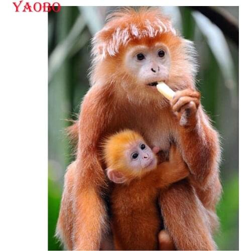 5D DIY Diamond Painting Monkey Diamond Mosaic Handmade Needlework Diamond Embroidery Animal Cross Stitch Home Decor