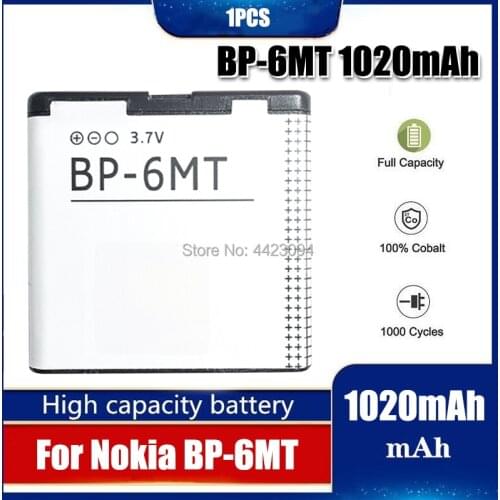 1pc BP-6MT Battery For Nokia 6720C E51 E51i N78 5610 6110 N82 N81 6720 BP6MT BP 6MT 1050mAh High Quality