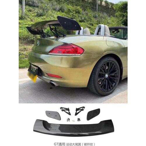 Car GT spoilers 145CM ABS Printer Carbon Fiber Tail Wing Racing GT Sedan Wings Car styling