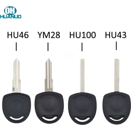 Transponder Car Key Shell Case Blank for Opel With HU43 HU100 HU46 YM28 Blade With ID40 Chip