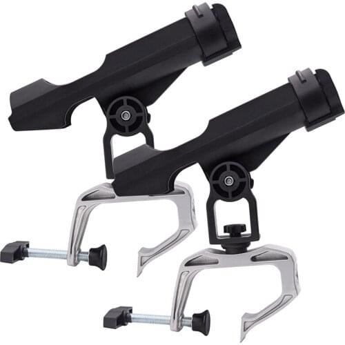Fishing Boat Rod Holder,2Pcs Fishing Rod Pole Stand Rack, 360° Adjustable Fishing Pole Rod Holder Racks Bracket
