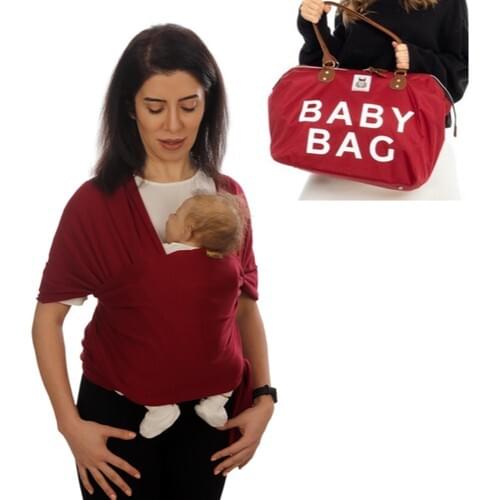 Flexible Wrap Sling Mother Baby Care Bag 2'li Set
