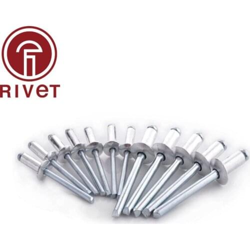 DIN DEN ISO 15977 M4.8 Aluminum Steel Blind Rivet Pop Rivet Breakstem Fasteners Round Head Open End Dome Multi Size 100 pcs