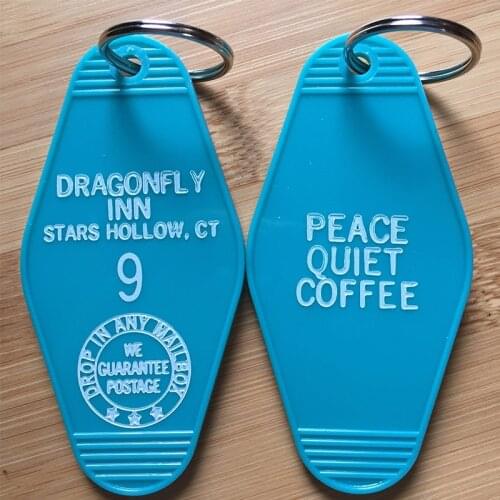 Dragonfly inn keytag Hotel Room Key Ring - Keychain Lukes Diner，Gilmore Girls Decor