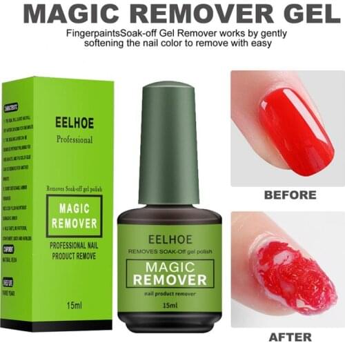 EELHOE Nail Removal Glue Burst Nail Polish Remover Permanent Remover Varnish Tool Burst Gel Glue Soak Off Nail Polish Remover