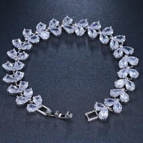 Ekopdee Classic Zircon Love Bracelet For Women Luxury Cubic Zirconia Braided Wrap Bracelets Female Wedding Gift Jewelry 2021 New