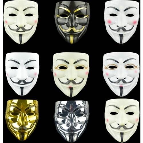 Halloween Christmas Party Movie Cosplay V for Vendetta Hacker Mask Anonymous Guy Fawkes Gift Adult Kids Film Theme Mask Joker