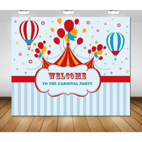 Custom Circus Carnival Theme Party background polyester or Vinyl cloth High quality Computer print children kids backdrop