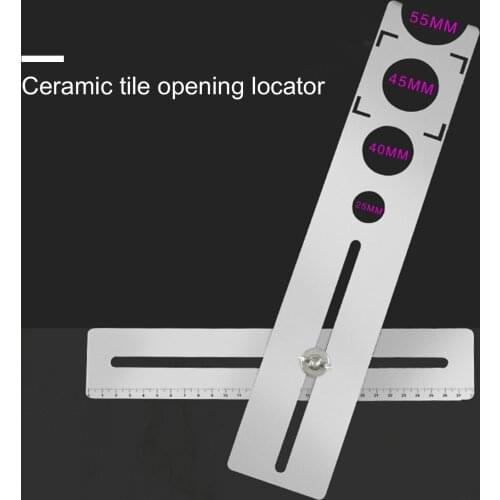 Multi-function Tile Hole Locator Wall Marking Position Ruler Universal Glass Marble Floor Hole Cutter Drill Opener Punching Tool