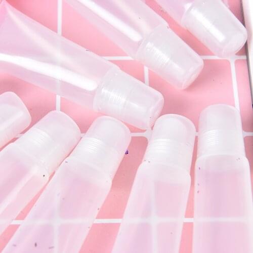 2020 Fashion 10PCS /Pack 5ML Refillable Cosmetic Tubes Empty Storage Lip Gloss Balm Clear Cosmetic Containers Makeup Tools Hot