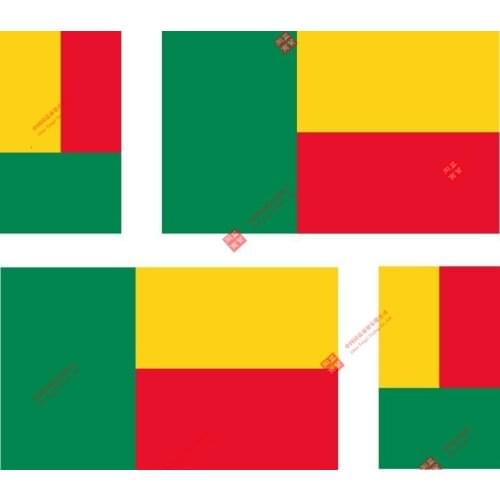 Set of Creative 4x Sticker Vinyl Car Decal Outdoor Car Moto World Flag Benin Motorcycle Decals Racing Motorcycle Helmet Stickers