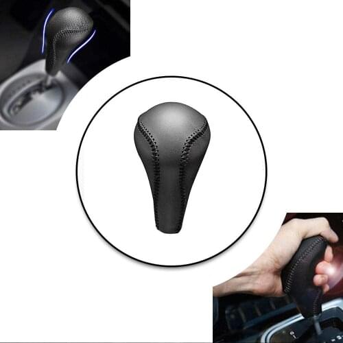 Non-slip Black Genuine Leather Gear Shift Knob Cover For Honda CIVIC 2006-2011 Ciimo 2011-2013 2014 2015 Shift Lever Protector