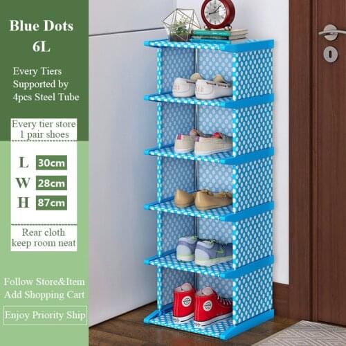 Non Woven Shoe Storage Rack Hallway Shoe Cabinet Dustproof Shoe Rack Organizer Holder 3/4/5 Layers Assembly Foldable Shoe Box