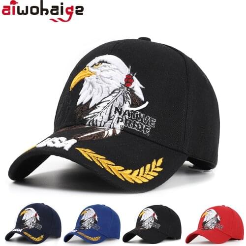 2020 New Spring Summer Eagle Embroidered Baseball Cap Women Men USA Casual Hat Male Black Snapback Caps Gorras Tactical Cap Bone