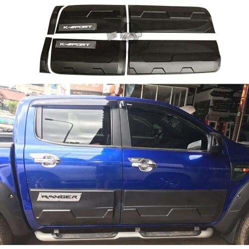 Car body kit outside door trim cover for ranger wildtrak XLT doubl cab body cladding auto parts T6 T7 T8 2012-2020 accessories