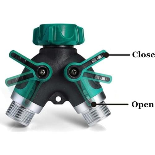 One-out two-way water separator, three-way splitter, water pipe double-way joint zinc alloy ball valve switch three-way joint