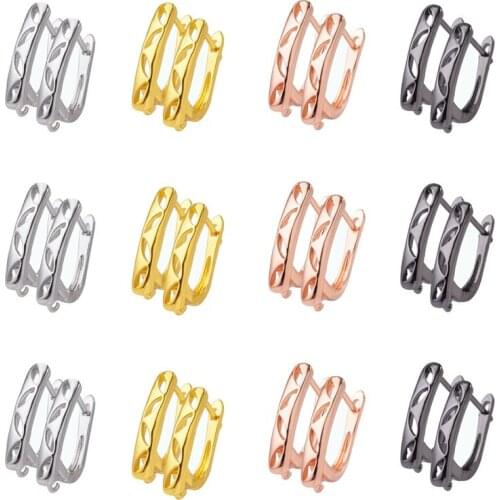 Peixin 4 Color Handmade DIY Earring Hook Accessories Womens Earrings Fashion Pearl Tassel Pendant Lady Earring Making Supplies