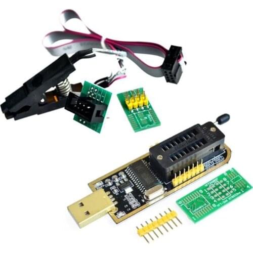 SOIC8 SOP8 Test Clip For EEPROM 93CXX / 25CXX / 24CXX+CH341 24 25 Series EEPROM Flash BIOS USB Programmer Module