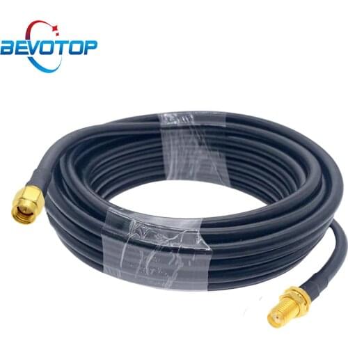 RG58 SMA Male to SMA Female Nut Bulkhead WiFi Antenna Extension Cable RG-58 50 Ohm RF Connector Adapter Coaxial Jumper Pigtail