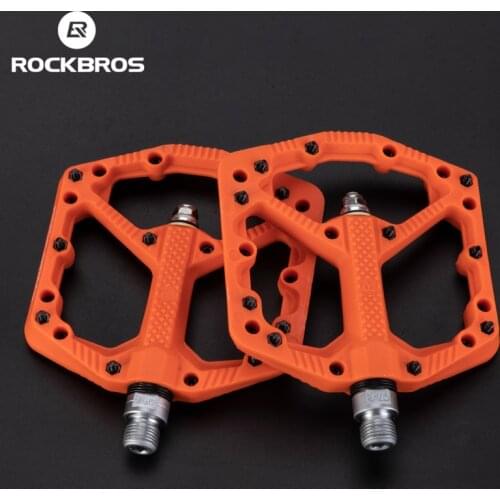 ROCKBROS Bike Pedals Platform Bicycle Flat Non-slip Ultralight MTB Road Pedal Bearings Cycling Mountain Waterproof Accessories