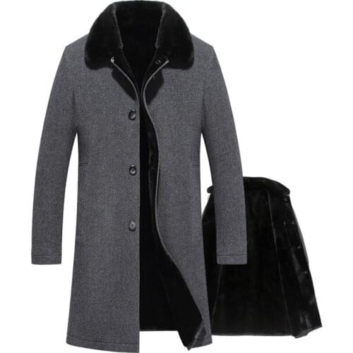 Real Fur Coat 100% Wool Jacket Real Mink Fur Coat for Mens Clothes 2020 Warm Winter Jacket Men Real Fur Parka Casaco 78459 YY910