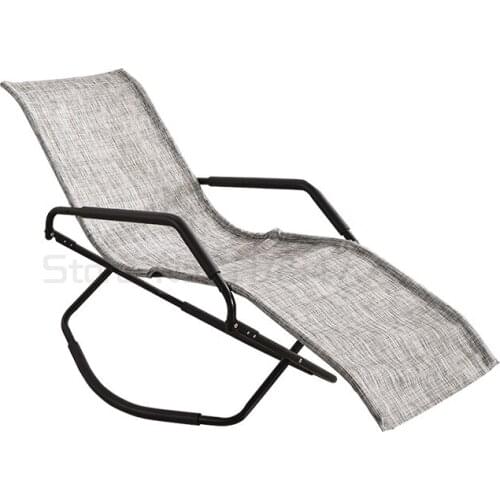 Folding recliner rocking chair balcony leisure chair lunch break nap chair portable leisure backrest comfortable lazy chair