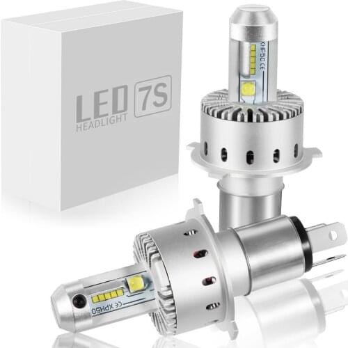 PAMPSEE Car LED Headlight Bulb 7S H4 H7 H8 H11 9005 9006 LED Bulb XHP-50 40W 8000LM Car Styling High Power White 6500K DC12-24V