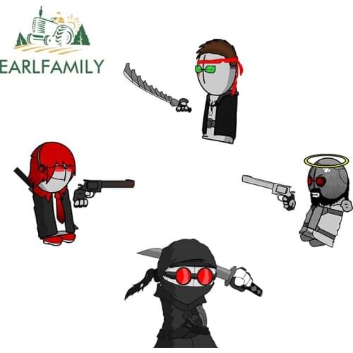 EARLFAMILY 13cm for Madness Combat Fashion Occlusion Scratch Car Decals Vinyl Car Wrap Motorcycle Windshield Stickers