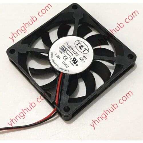 T&T 710HH12S DC 12V 0.39A 70x70x10mm 2-wire Server Cooling Fan