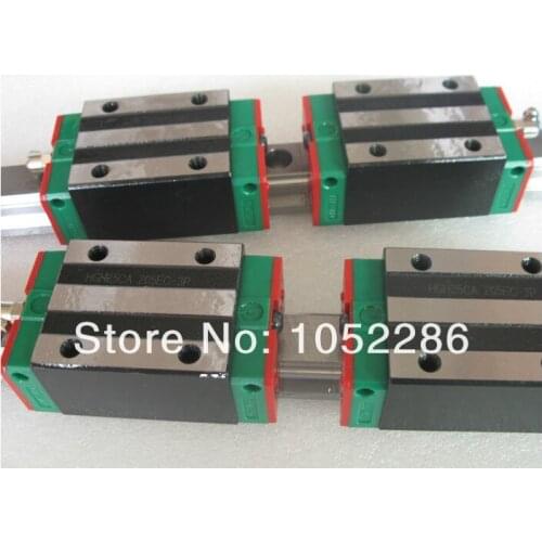 2pcs 100% original Hiwin rail HGR20-1400MM with 4pcs HGH20CA narrow blocks for cnc