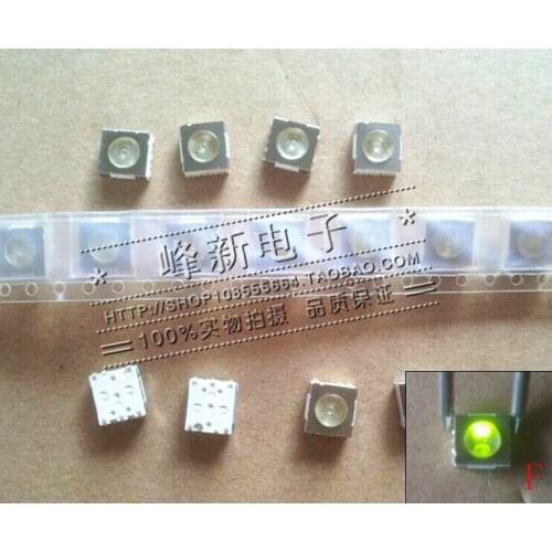 2pcs Taiwan with green light switch LED light switch mini button switch power supply light touch button switch 7*7