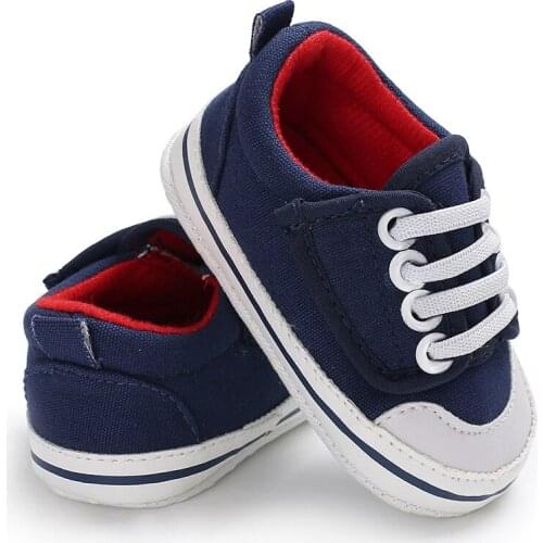 2019 Baby Boy First Walker Shoes Canvas Anti Slip Soft Bottom Buckle Strap Autumn Toddler Baby Infant Shoes Sneaker