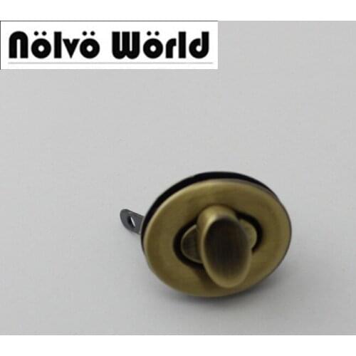 30sets/lot 4colors High quality Retro Ellipse lock metal functional lock for handbags factory hardware wholesale price 10sets