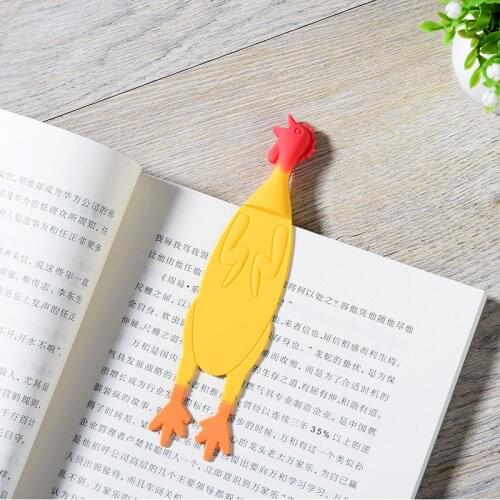3D Stereo Chickens Cartoon Marker Bookmarks Funny Student School Children Gift Bookmark Student Reading Stationery