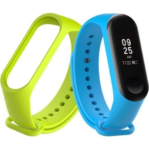 50pcs/lot Mi Band 3 and 4 5 6 Sport Strap watch Silicone wrist strap For xiaomi mi band accessories bracelet Miband 3 Strap Four