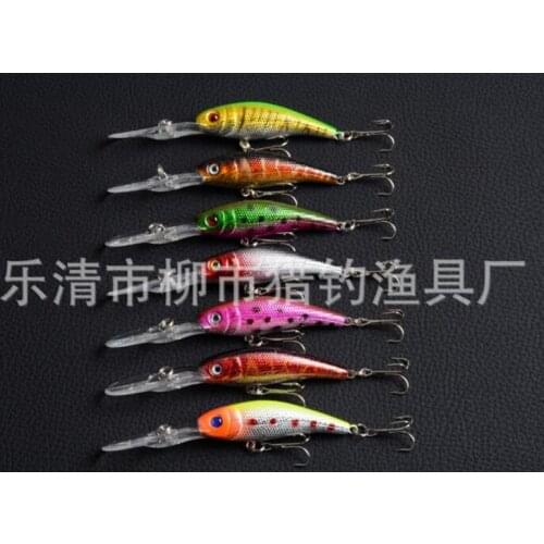 7Pcs Long Tongue Minnow Bait 10cm 7.8g Artificial Wobbler Jigging Lure Swimbait Isca Fishing Tackle