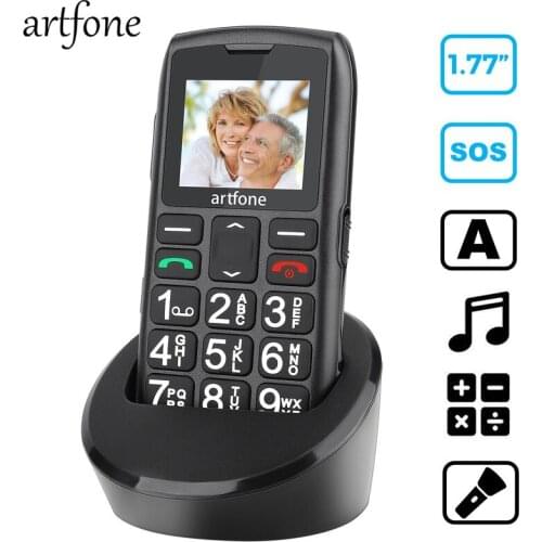 Artfone Big Button Mobile Phone for Elderly,Upgraded GSM Mobile Phone With SOS Button | Talking Number | 1400mAh Battery (2G)